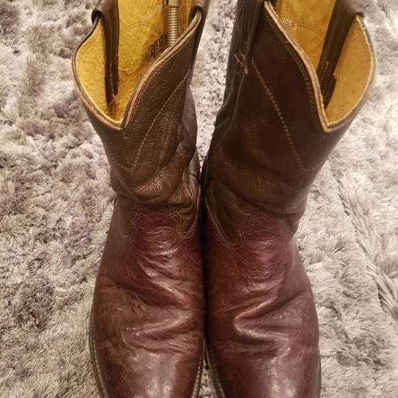 Cavenders Men\'s Cowboy Leather Boots size 10.5 D Brown main image 7